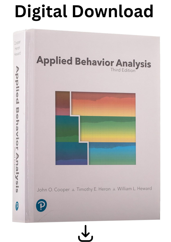 Applied Behavior Analysis third edition textbook PDF cover with colorful data visualization chart